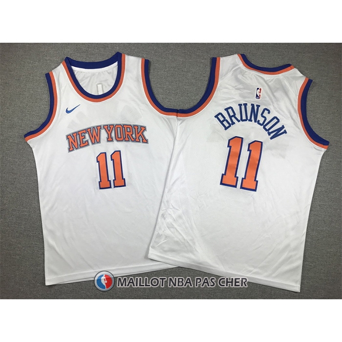 Maillot Enfant New York Knicks Jalen Brunson Association 2022-23 Blanc